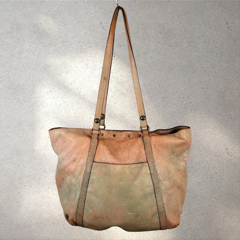 Patricia Nash‎ Large Leather Benvenuto Boho Western Distressed Boho Tote Bag